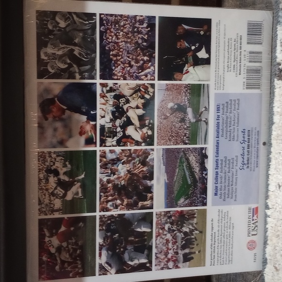 1997 Penn State Nittany Lion Football Calendar ( sealed never opened) - Picture 2 of 3